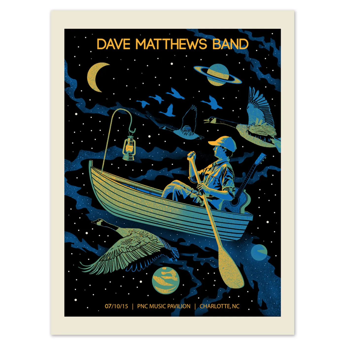 Dave Matthews Band Show Poster – Charlotte, North Carolina 7/10/2015