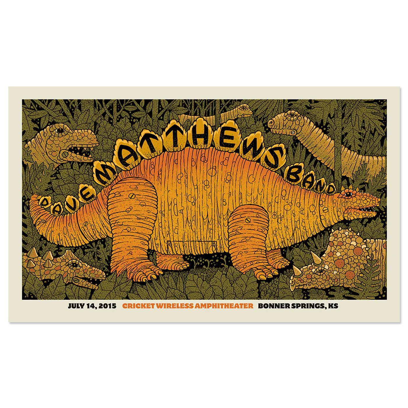 Dave Matthews Band Show Poster – Bonner Springs, Kansas 7/14