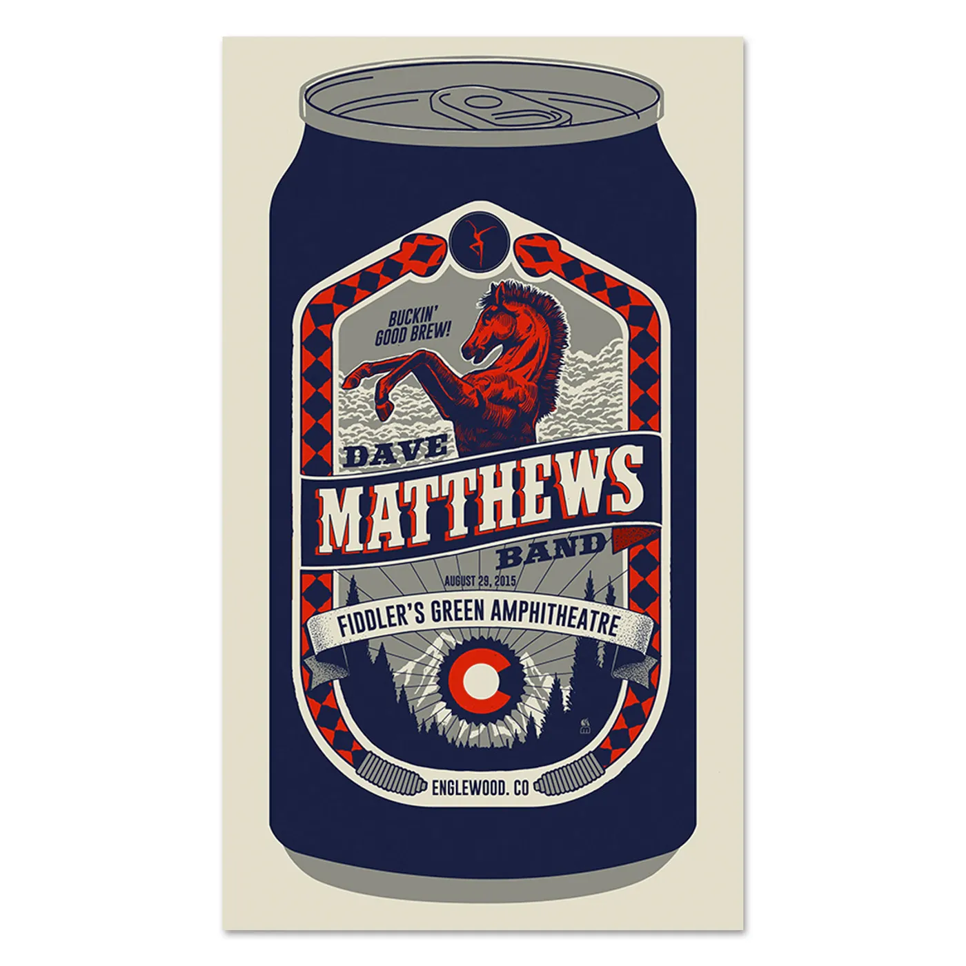 Dave Matthews Band Show Poster – Englewood, CO 8/29/2015