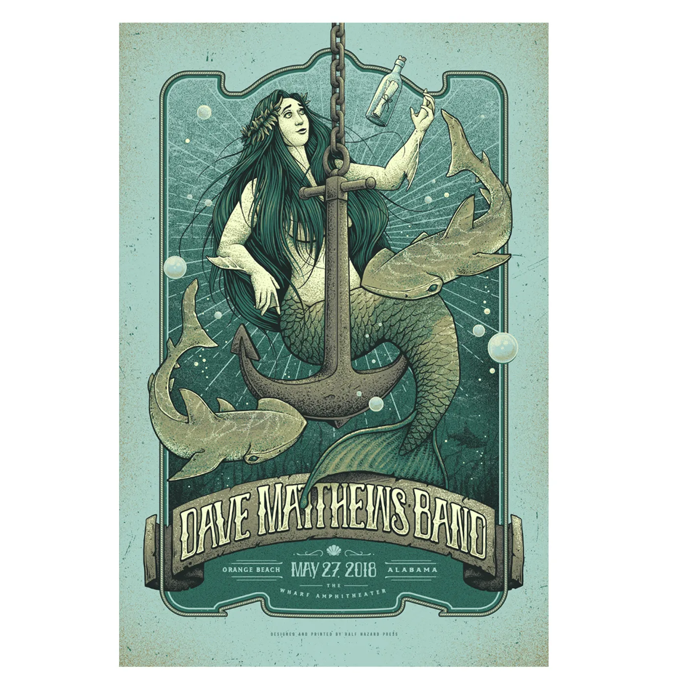 Dave Matthews Band Show Poster - Orange Beach, AL 5/27/2018