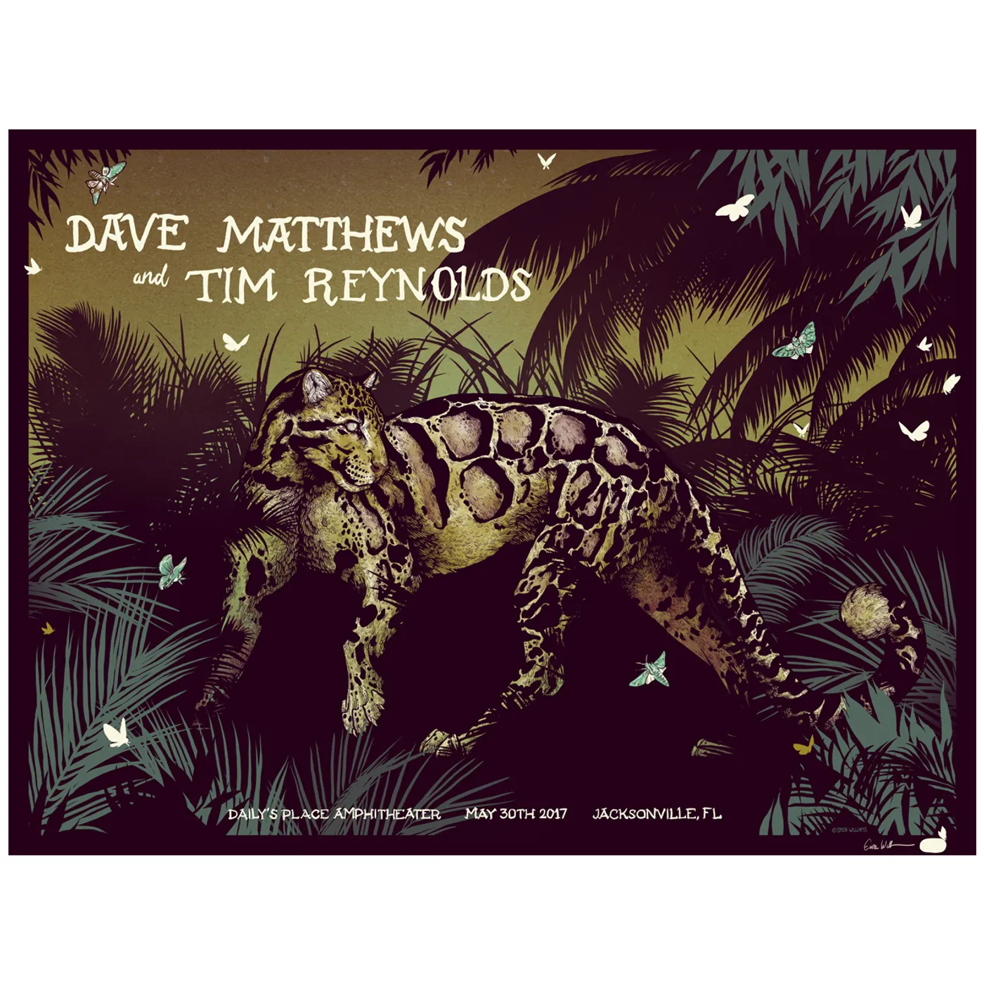 Dave Matthews Band Dave & Tim Show Poster - Jacksonville, FL 5/30/2017