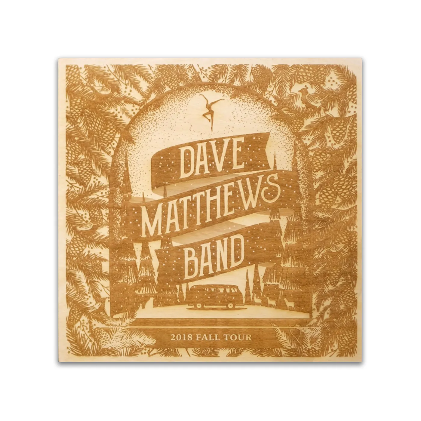 Dave Matthews Band Fall Tour 2018 Wood Poster