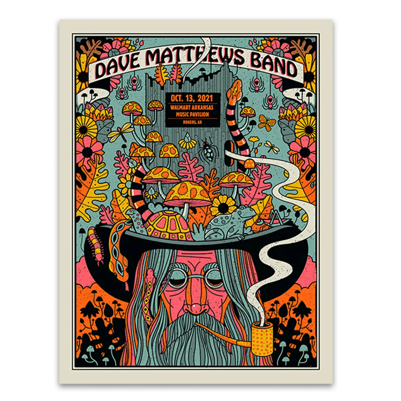 Dave Matthews Band Show Poster Rogers, AR 10/13/2021