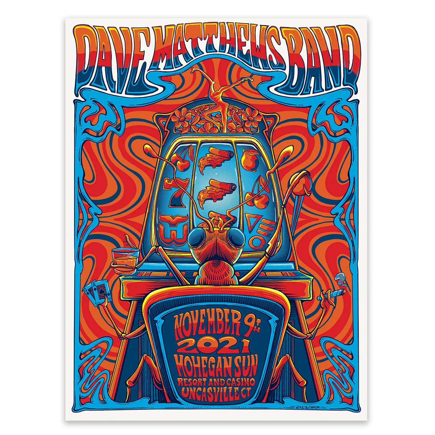 Dave Matthews Band Show Poster Uncasville, CT 11/9/2021