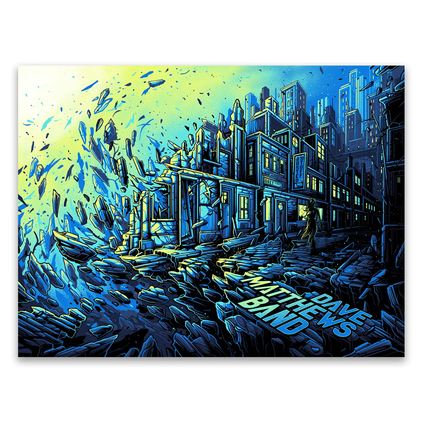 Dave Matthews Band “Grey Street” Song Poster – Regular (Blue)