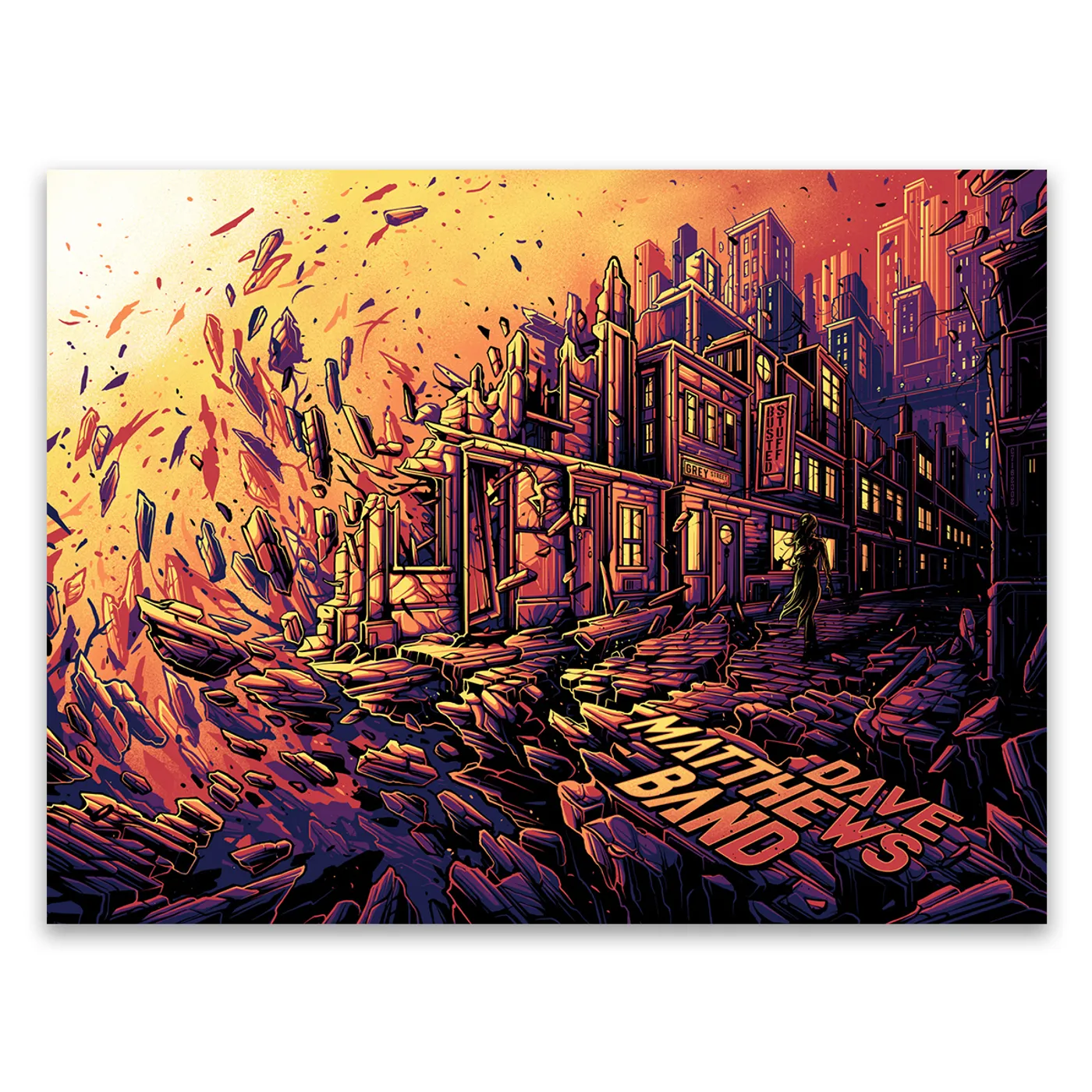 Dave Matthews Band “Grey Street” Song Poster – Regular (Orange)