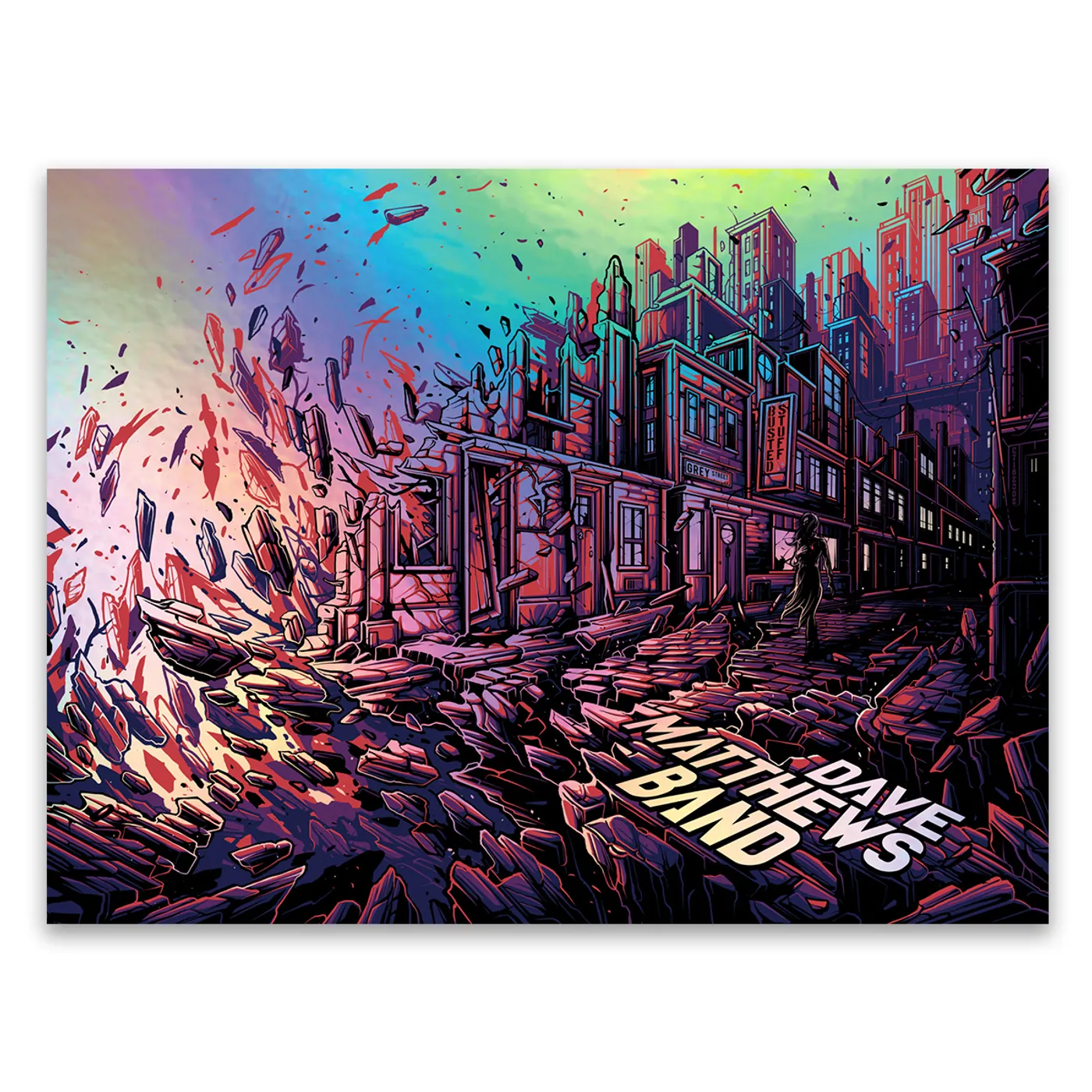 Dave Matthews Band “Grey Street” Song Poster – Rainbow Foil (Orange)
