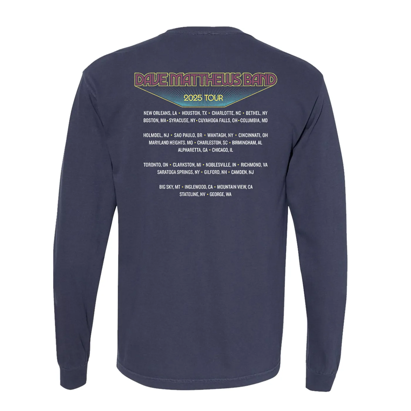 Dave Matthews Band 2025 Tour Long Sleeve Tee