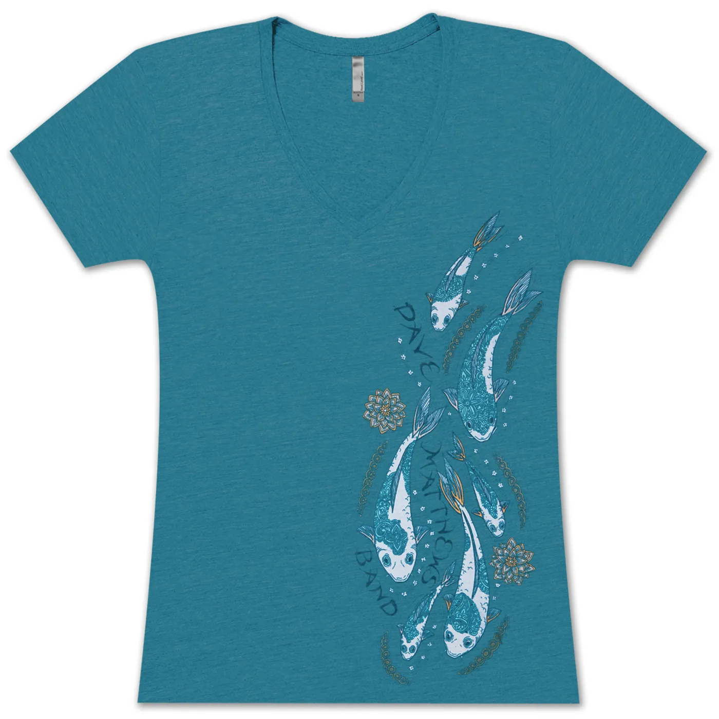 Dave Matthews Band Women's Koi Fish V-Neck Shirt