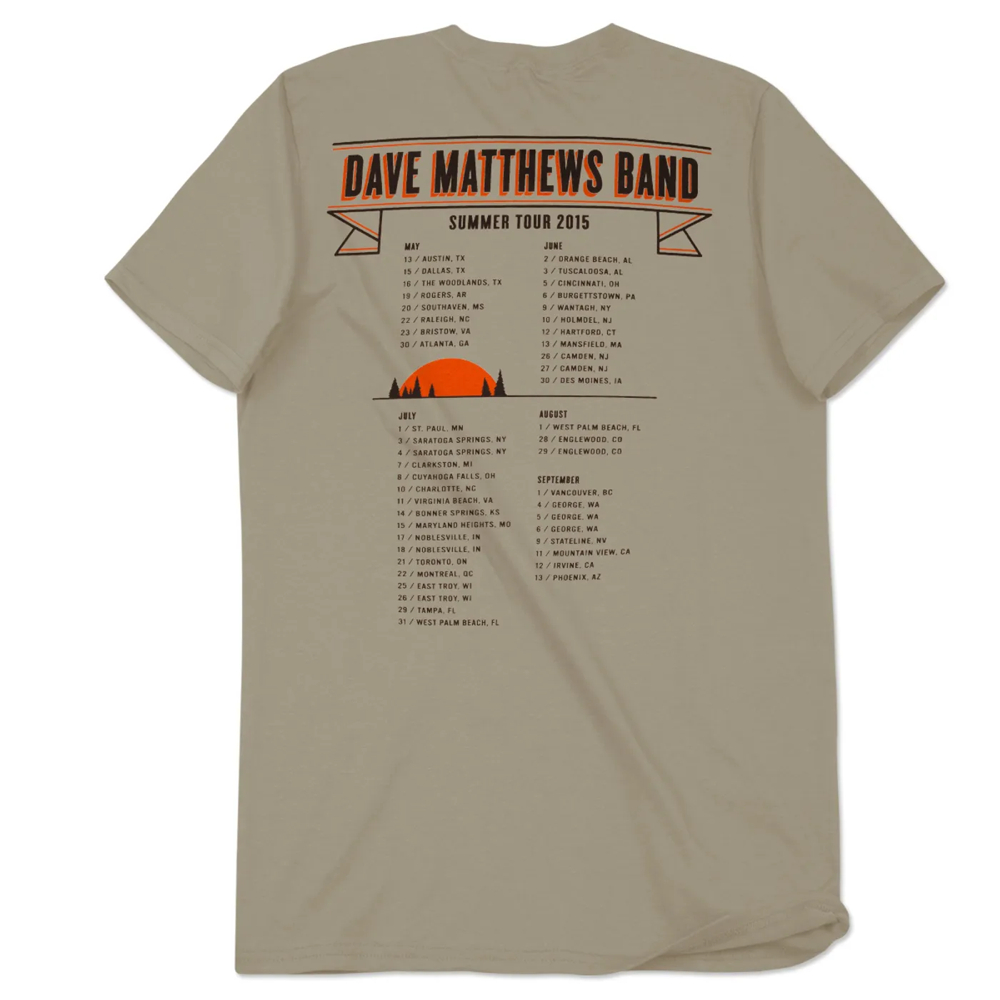 Dave Matthews Band 2015 Summer Tour T-shirt – EXCLUSIVE