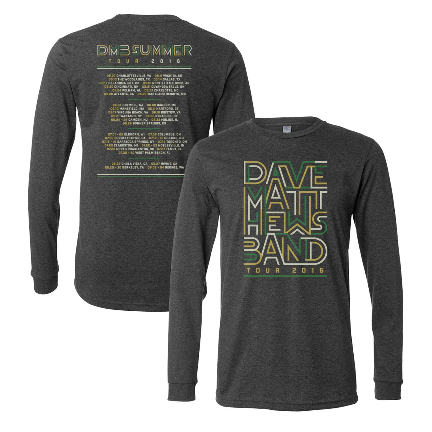 Dave Matthews Band 2016 Tour Long Sleeve T-Shirt