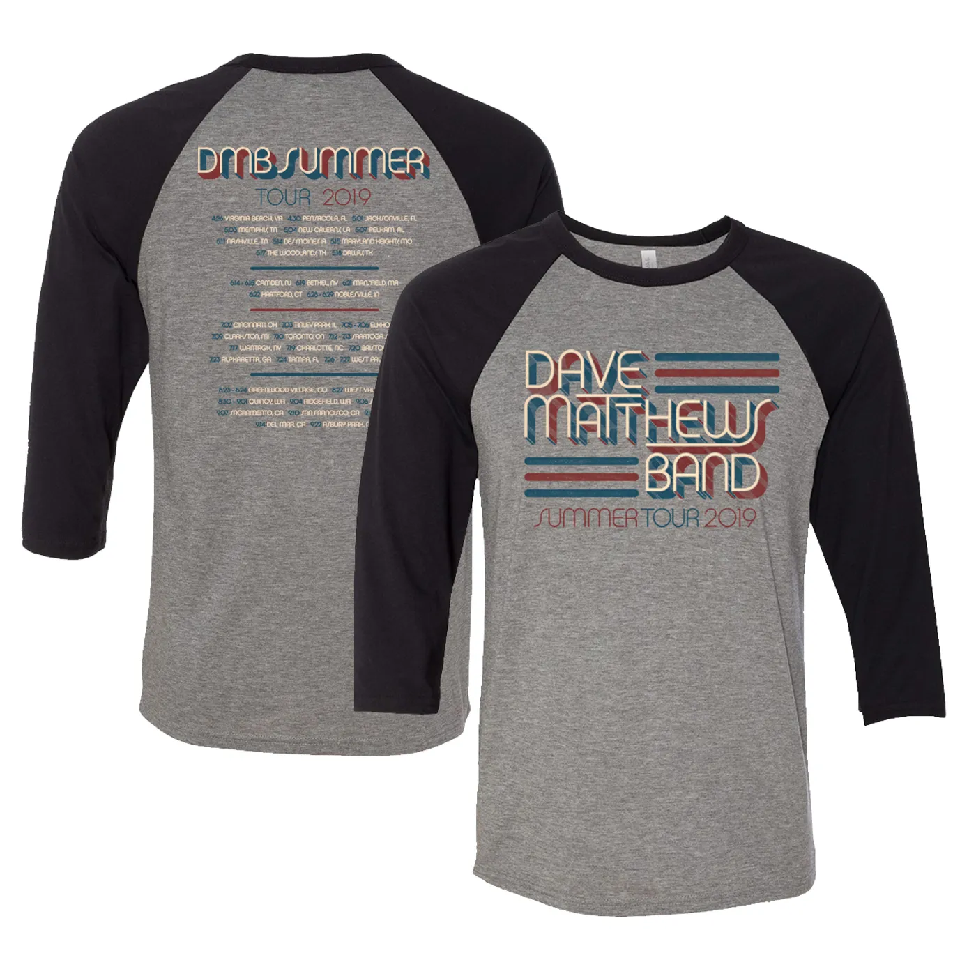 Dave Matthews Band 2019 Summer Tour Raglan
