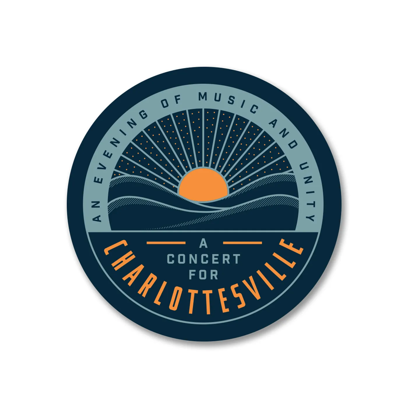 Dave Matthews Band Concert for Charlottesville Sticker - Circle Logo