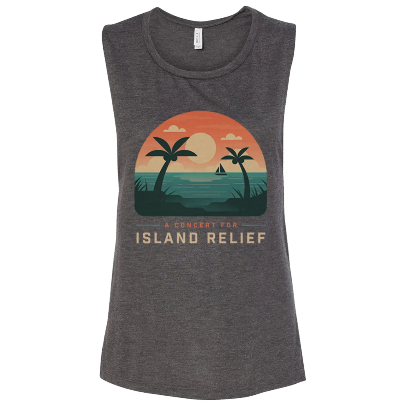 Dave Matthews Band Concert for Island Relief Women's Ocean Scene Muscle Tank
