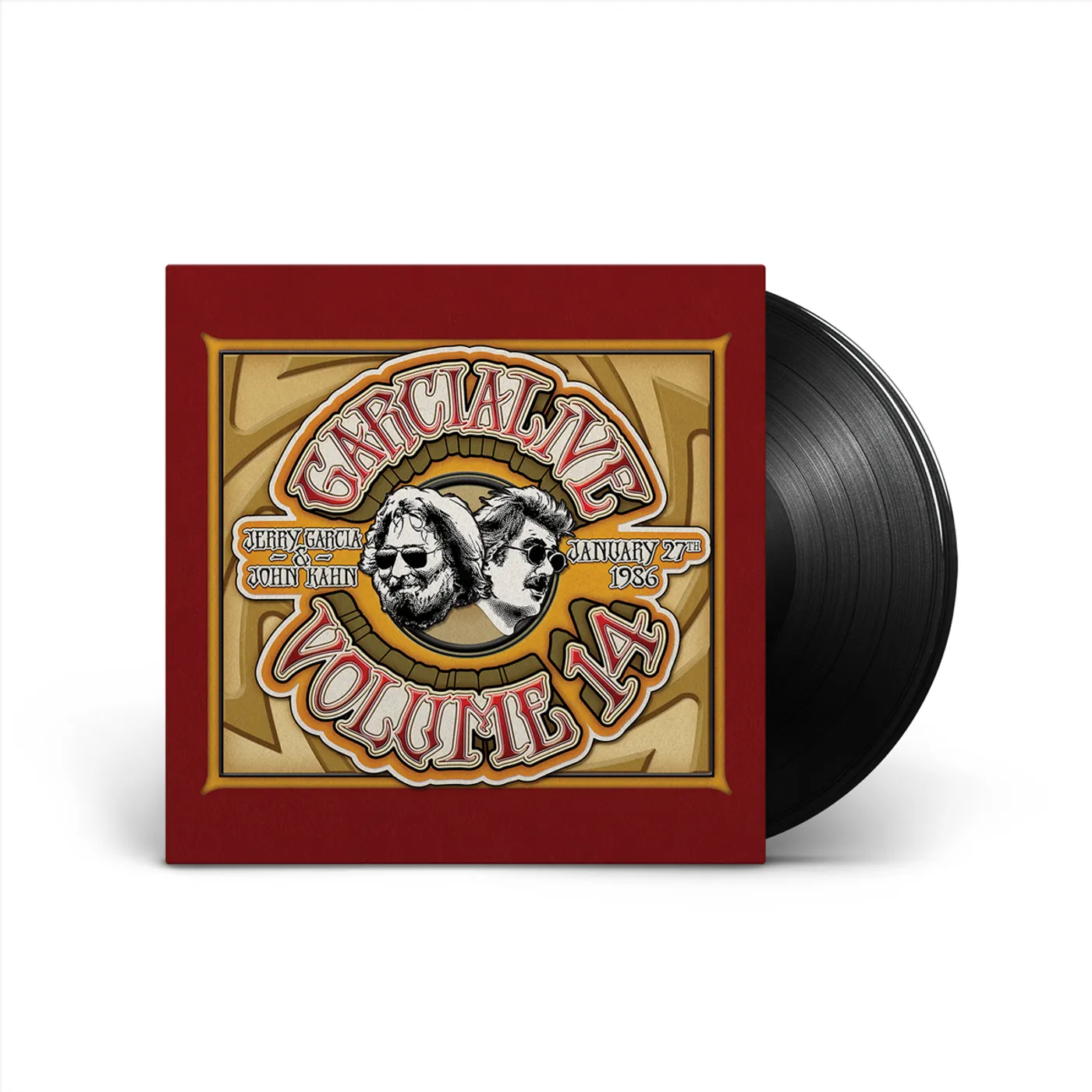**SOLD OUT** Jerry Garcia & John Kahn – GarciaLive Volume 14: 01/27/86 2-LP Set, Poster, & Organic T-Shirt Bundle