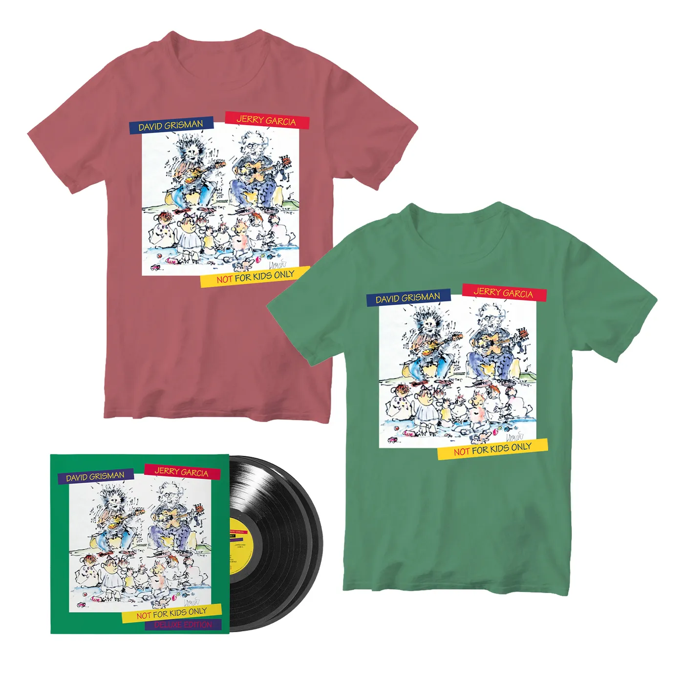 Jerry Garcia Not for Kids Only (Deluxe Edition) [2xLP] + T-Shirt Bundle
