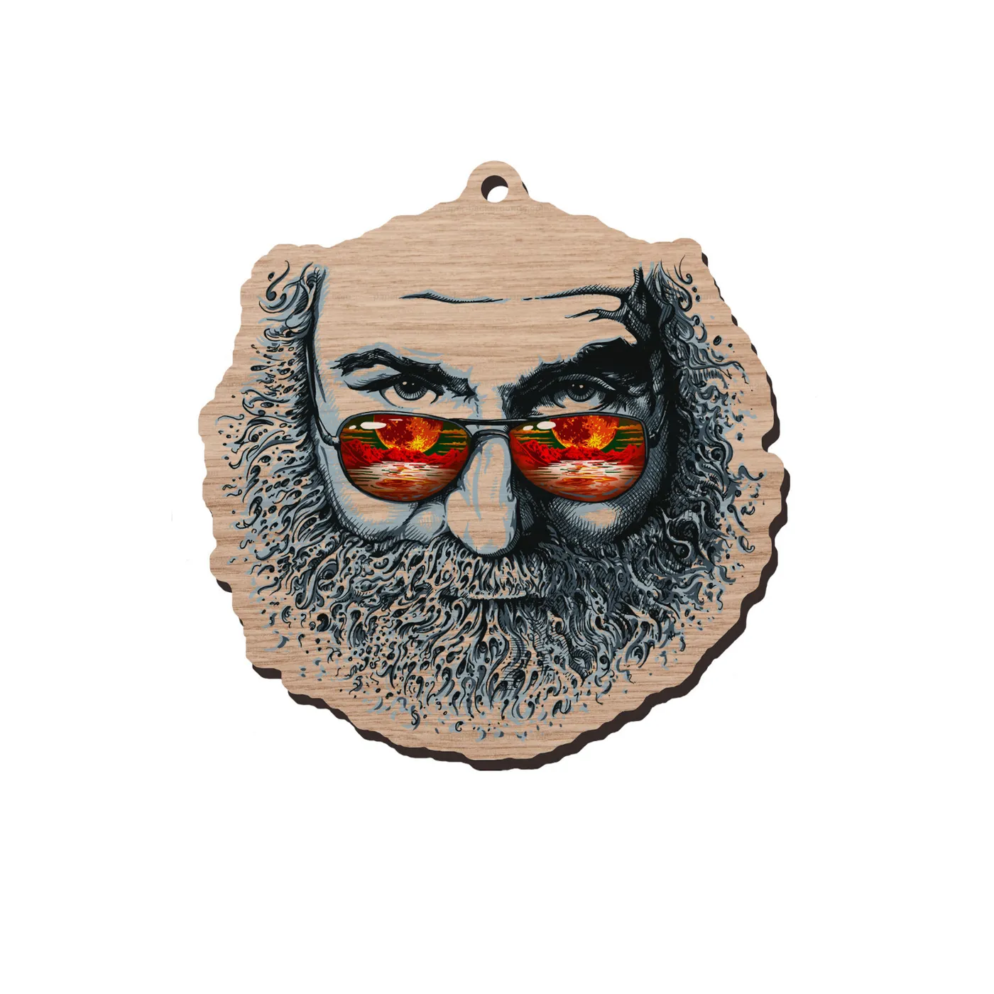 Jerry Garcia Palm Sunday Wood Ornament