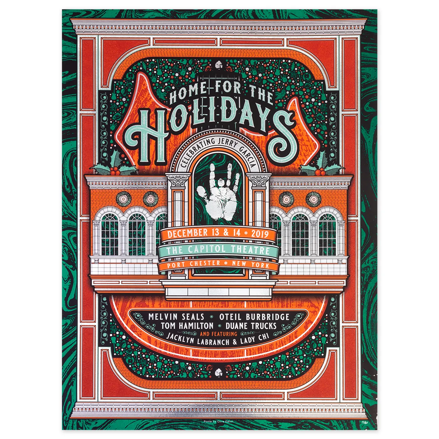 Jerry Garcia Home For The Holidays Foil Variant Event Poster
