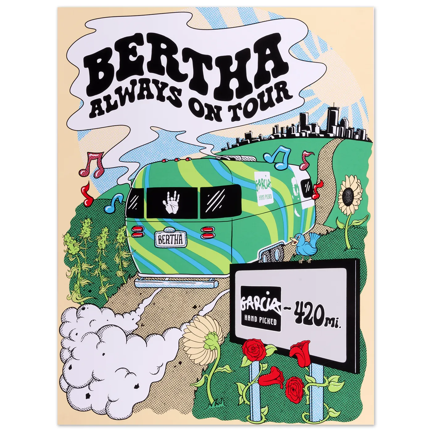 Jerry Garcia Garcia Hand Picked Always on Tour Poster