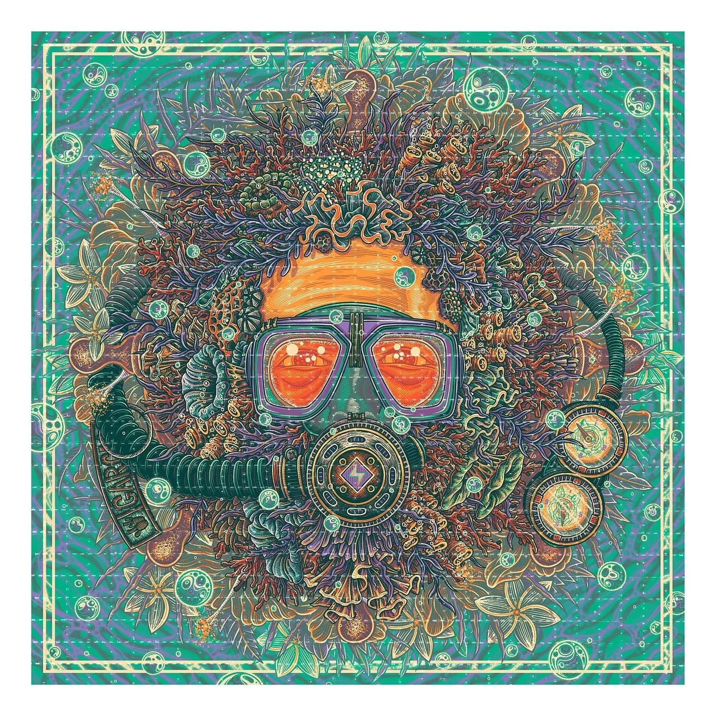 Jerry Garcia SOLD OUT Bicycle Day 2024: “Kona Ripple” Blotter by Luke Martin