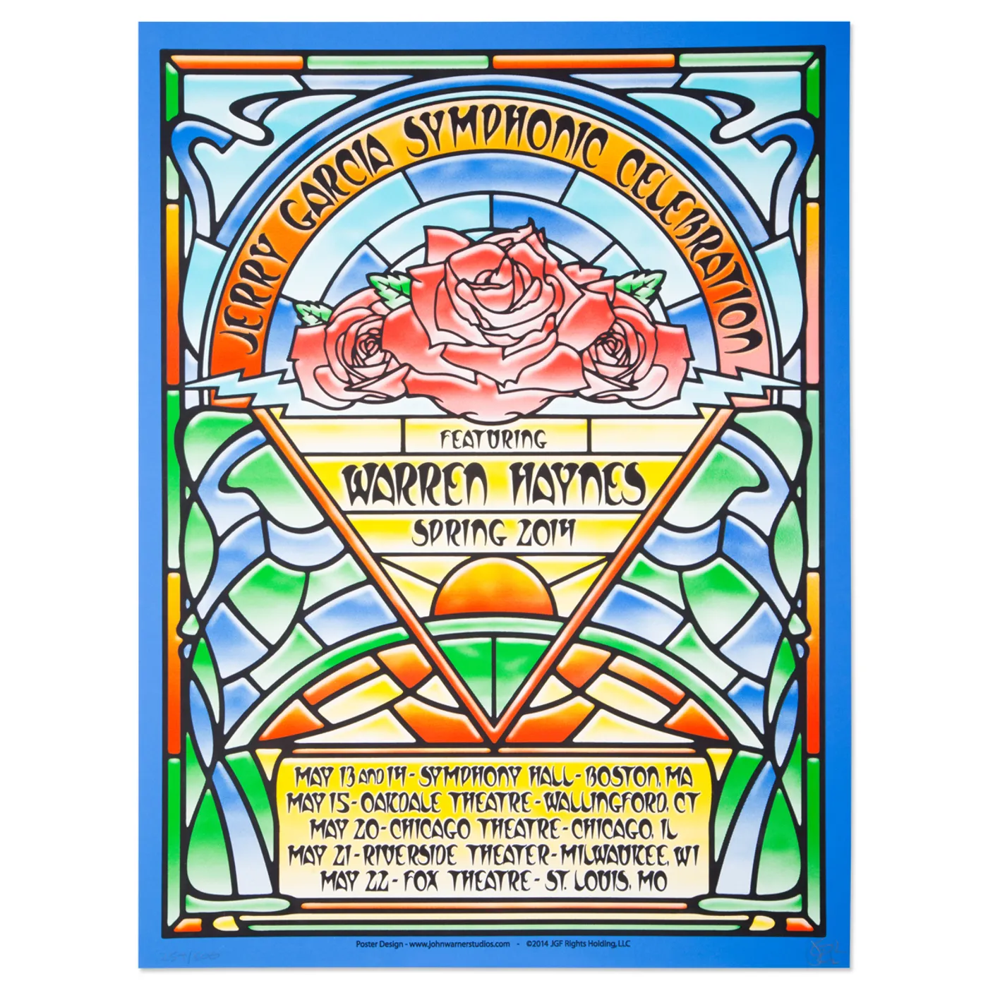 Jerry Garcia Symphonic Celebration Spring 2014 Tour Poster