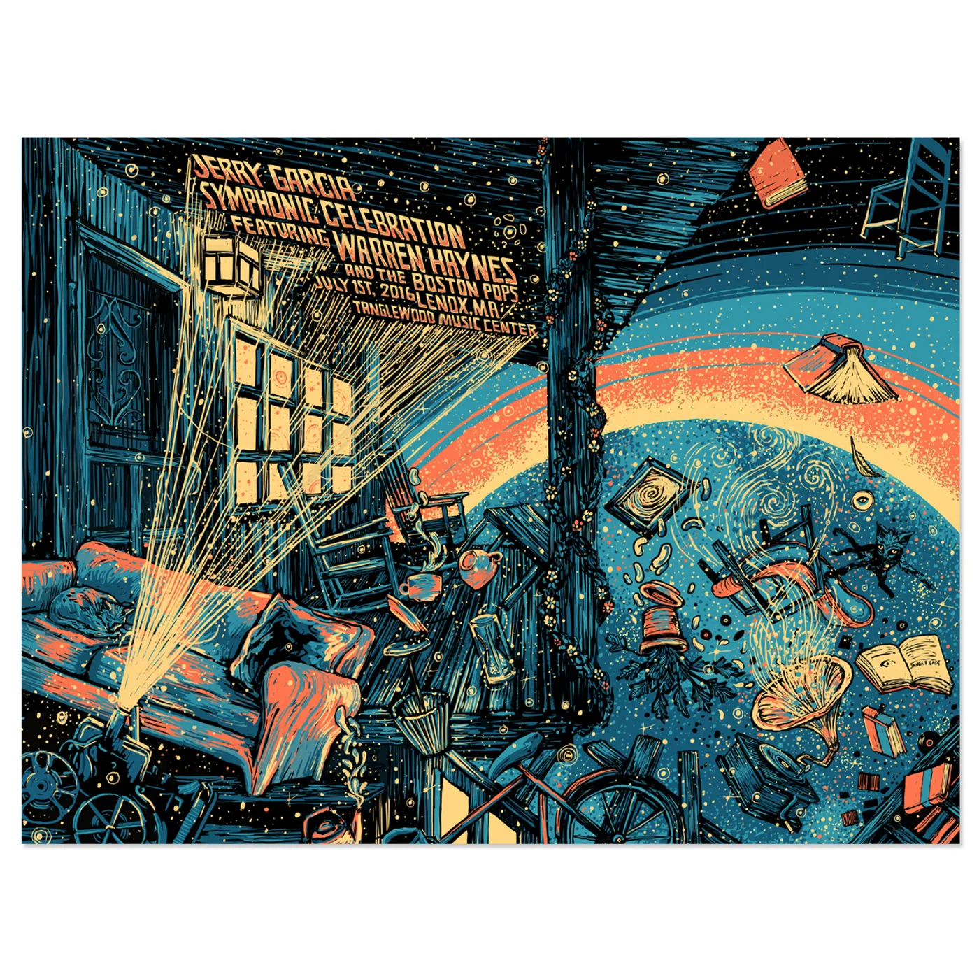 Jerry Garcia Symphonic Celebration featuring Warren Haynes Tanglewood Event Poster