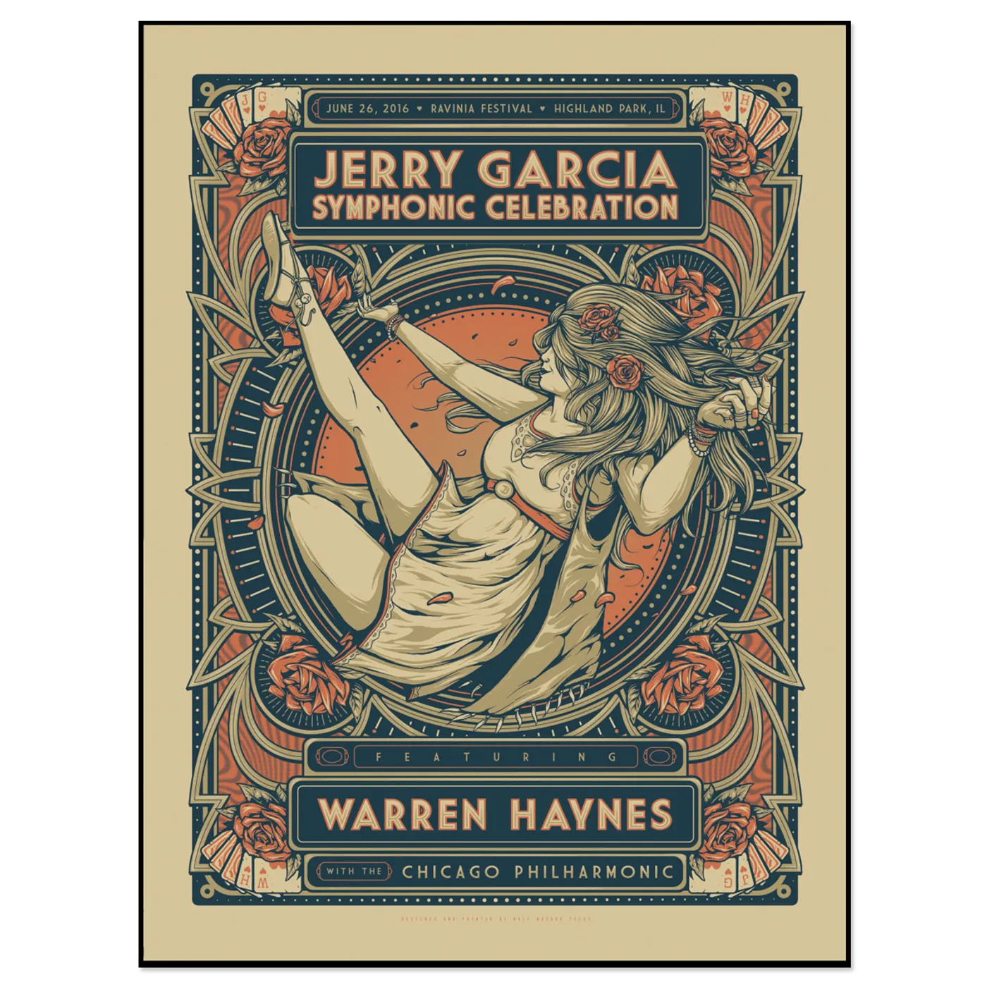 Jerry Garcia Symphonic Celebration featuring Warren Haynes Ravinia Event Poster