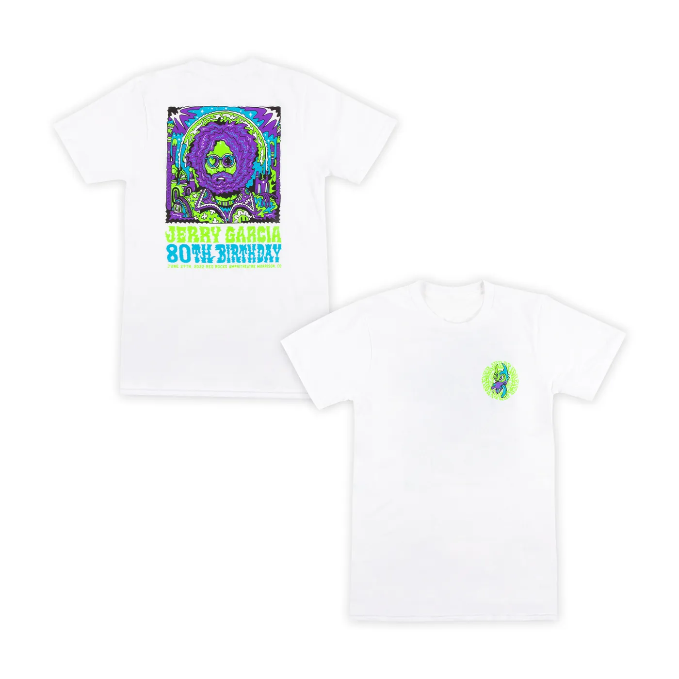 Jerry Garcia 80th Birthday Celebration Organic Event T-Shirt