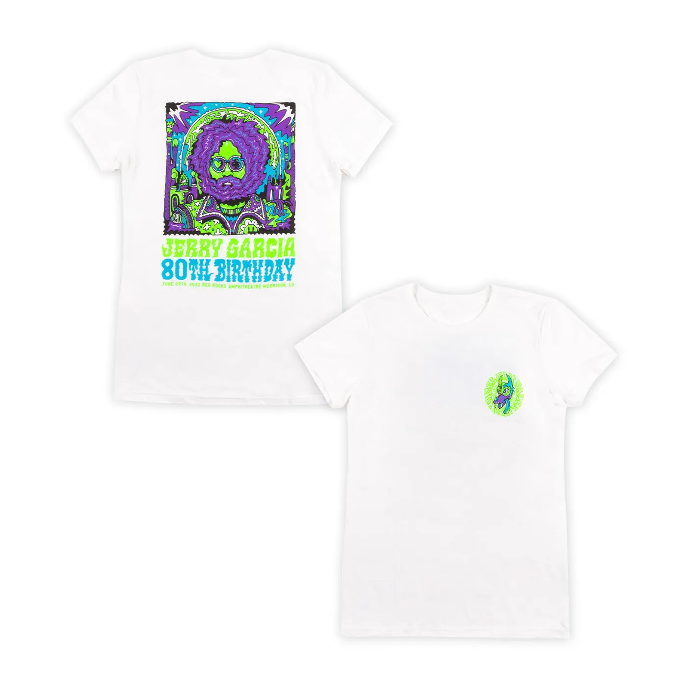 Jerry Garcia 80th Birthday Celebration Ladies Organic Event T-Shirt