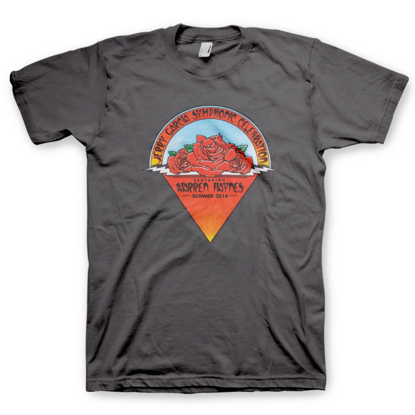 Jerry Garcia Symphonic Celebration Summer 2014 Tour Men's T-shirt (Charcoal)