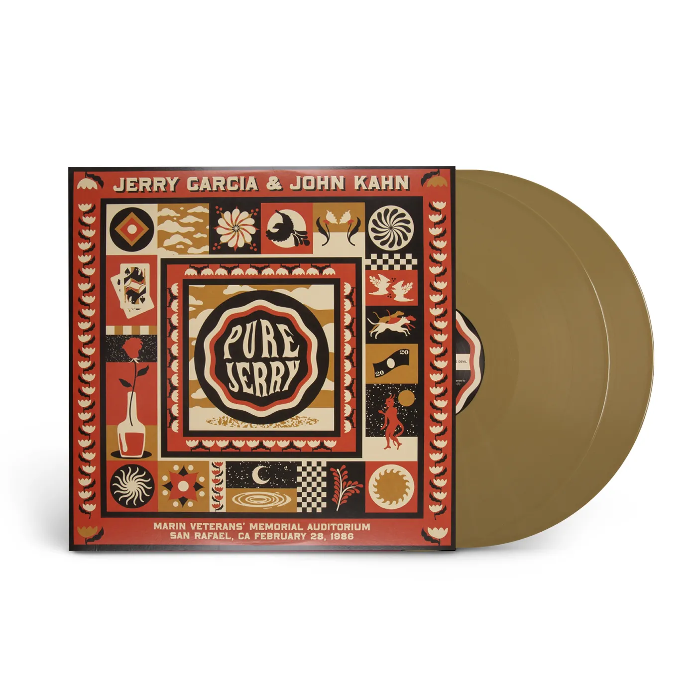 Jerry Garcia Pure Jerry: Marin Veterans' Memorial Auditorium, San Rafael, CA 2/28/86  Gold 2xLP