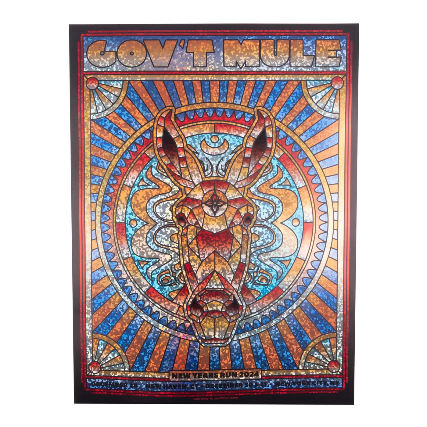 Gov't Mule NEW YEARS RUN 2024-2025 POSTER - JOHN WARNER STUDIOS