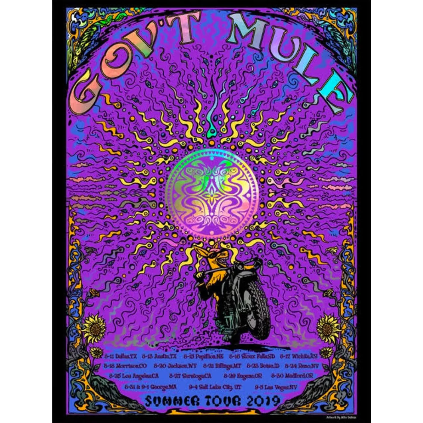Gov't Mule Gov’t Mule Summer Tour 2019 Poster - 2nd Leg