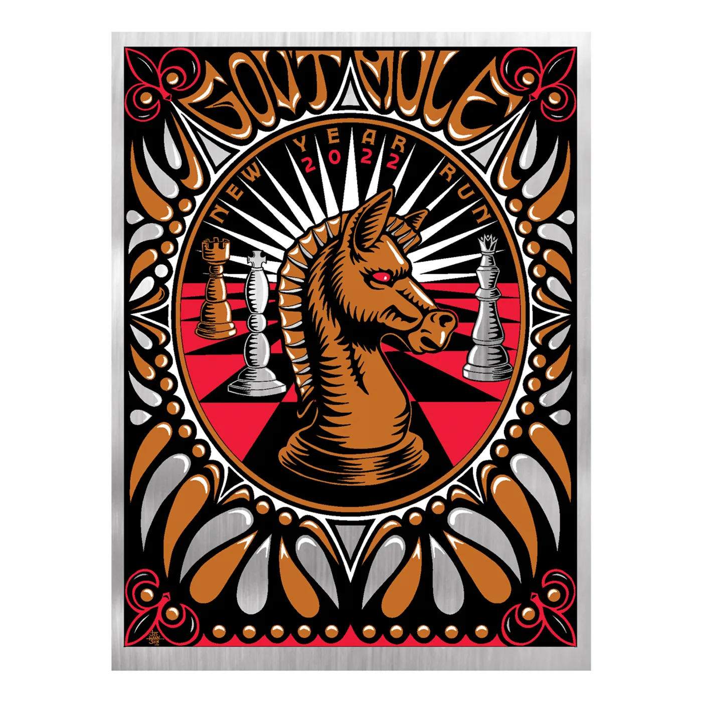 Gov't Mule NEW YEAR’S RUN 2022-2023 POSTER - JOHANNSEN