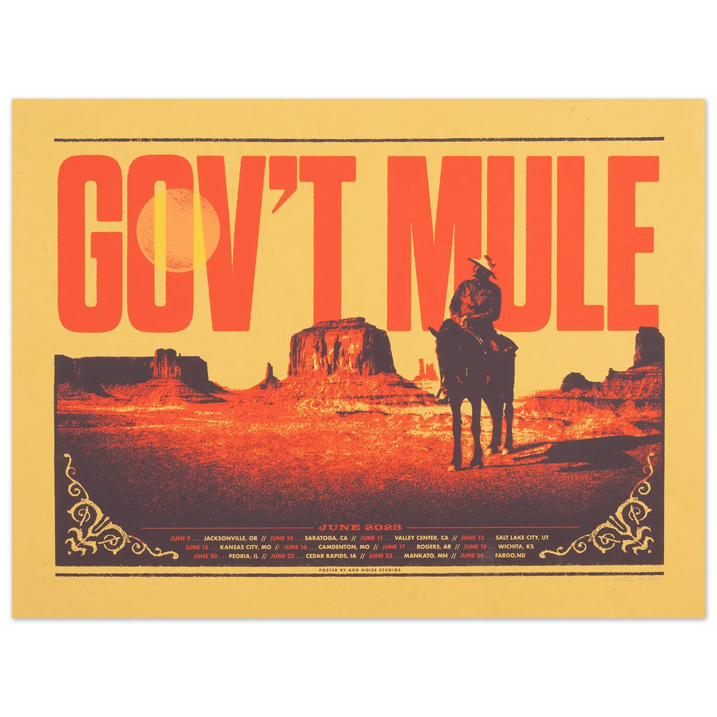 Gov't Mule June 2023 Tour Poster by Mike Tallman