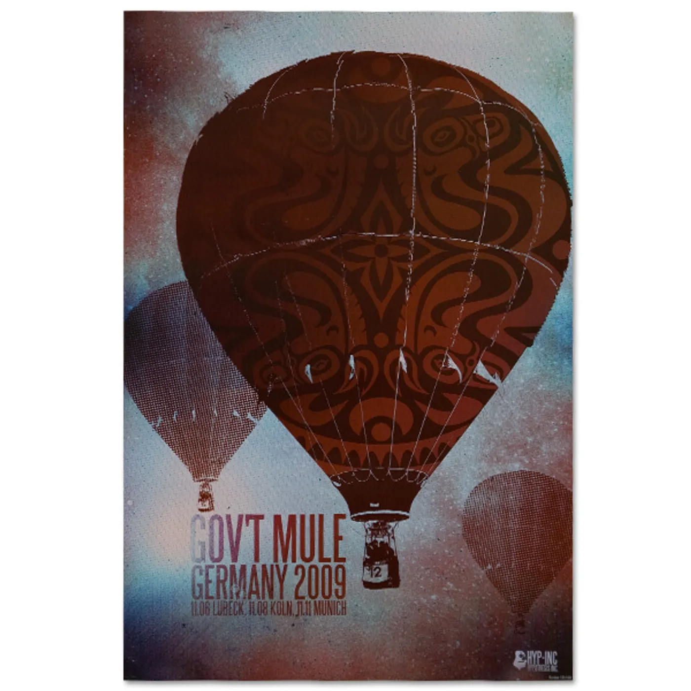 Gov't Mule 2009 "By A Balloon" Germany Event Poster