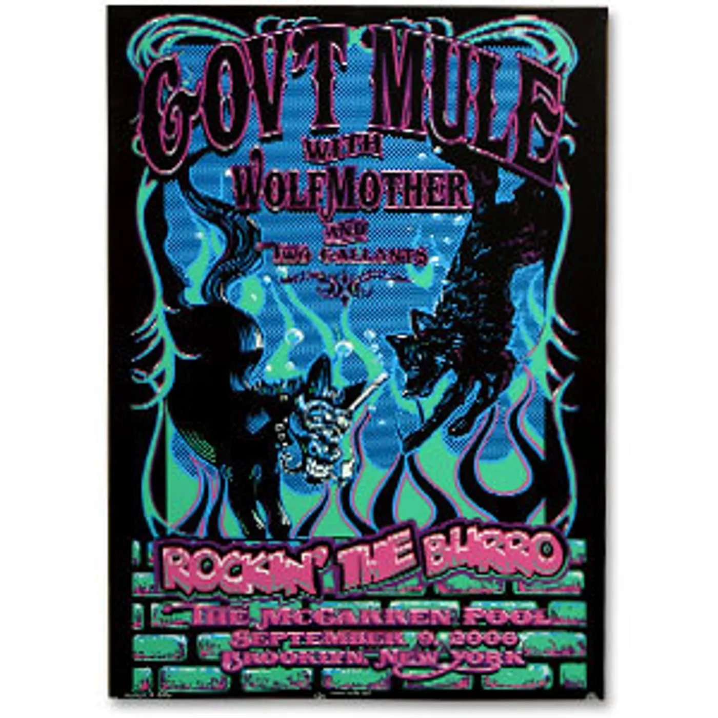Gov't Mule 2006 McCarren Pool New York City Event Poster