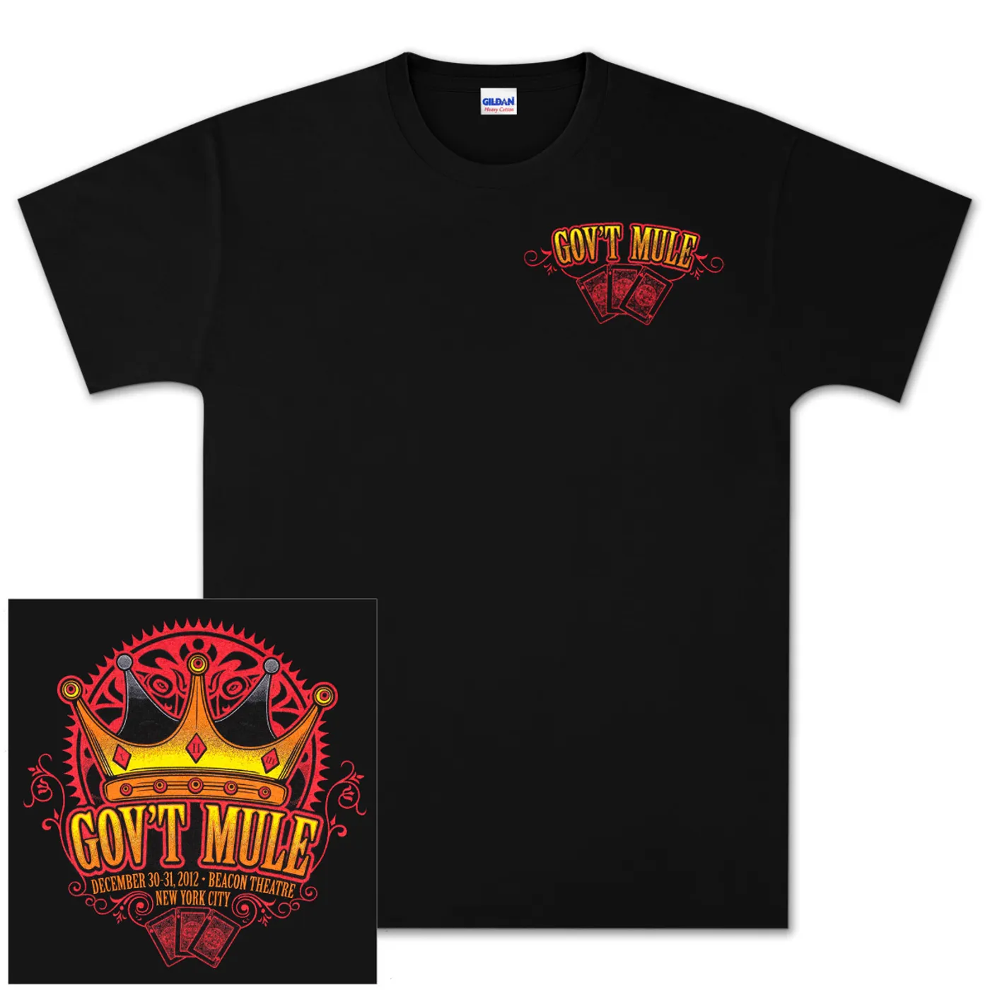 Gov't Mule New Years Eve 2012-2013 3 Kings Logo T-shirt