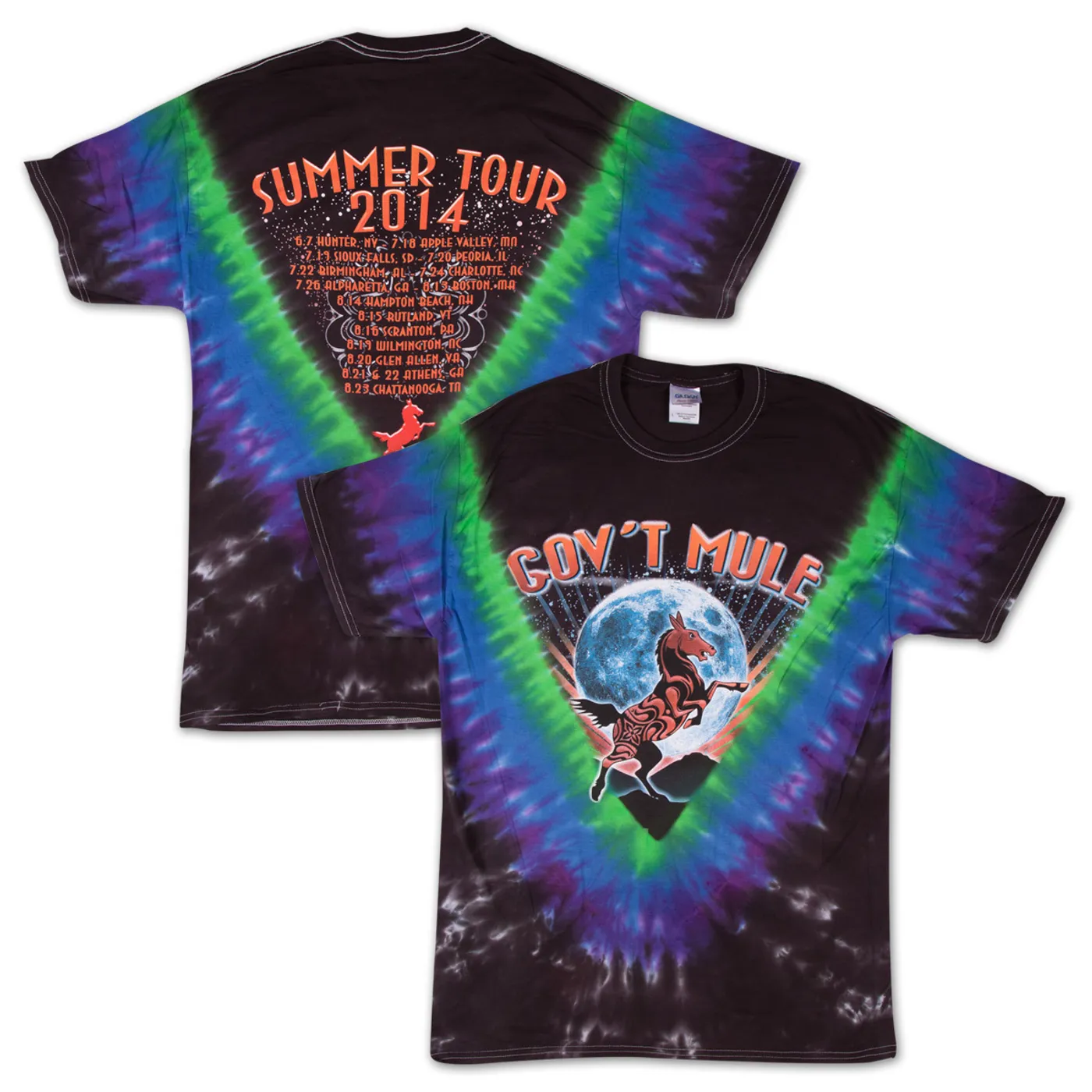 Gov't Mule 2014 Summer Tour Tie-Dye T-Shirt
