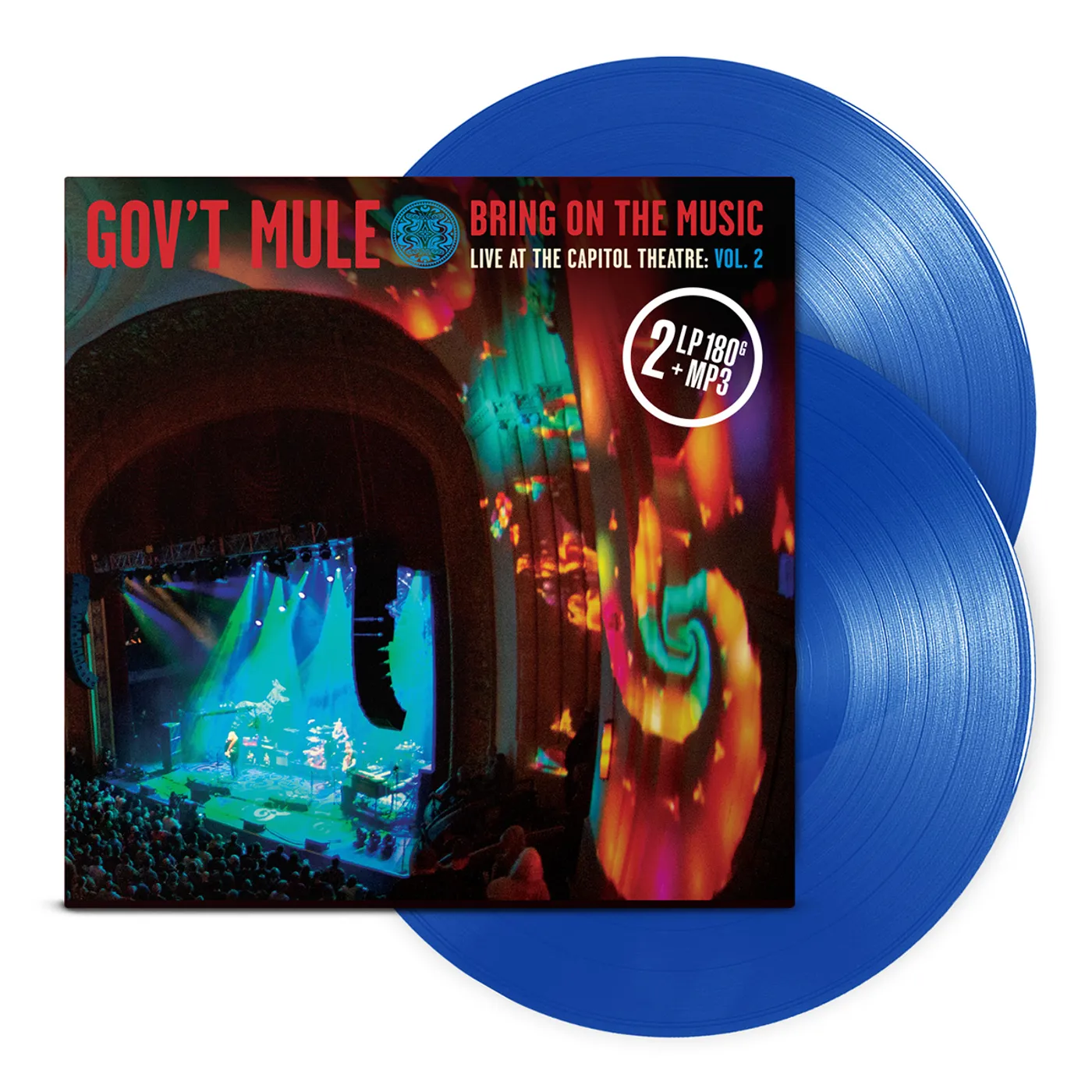 Gov't Mule Blue Splatter 2-LP Volume 2: Bring On The Music / Live at The Capitol Theatre (Vinyl)
