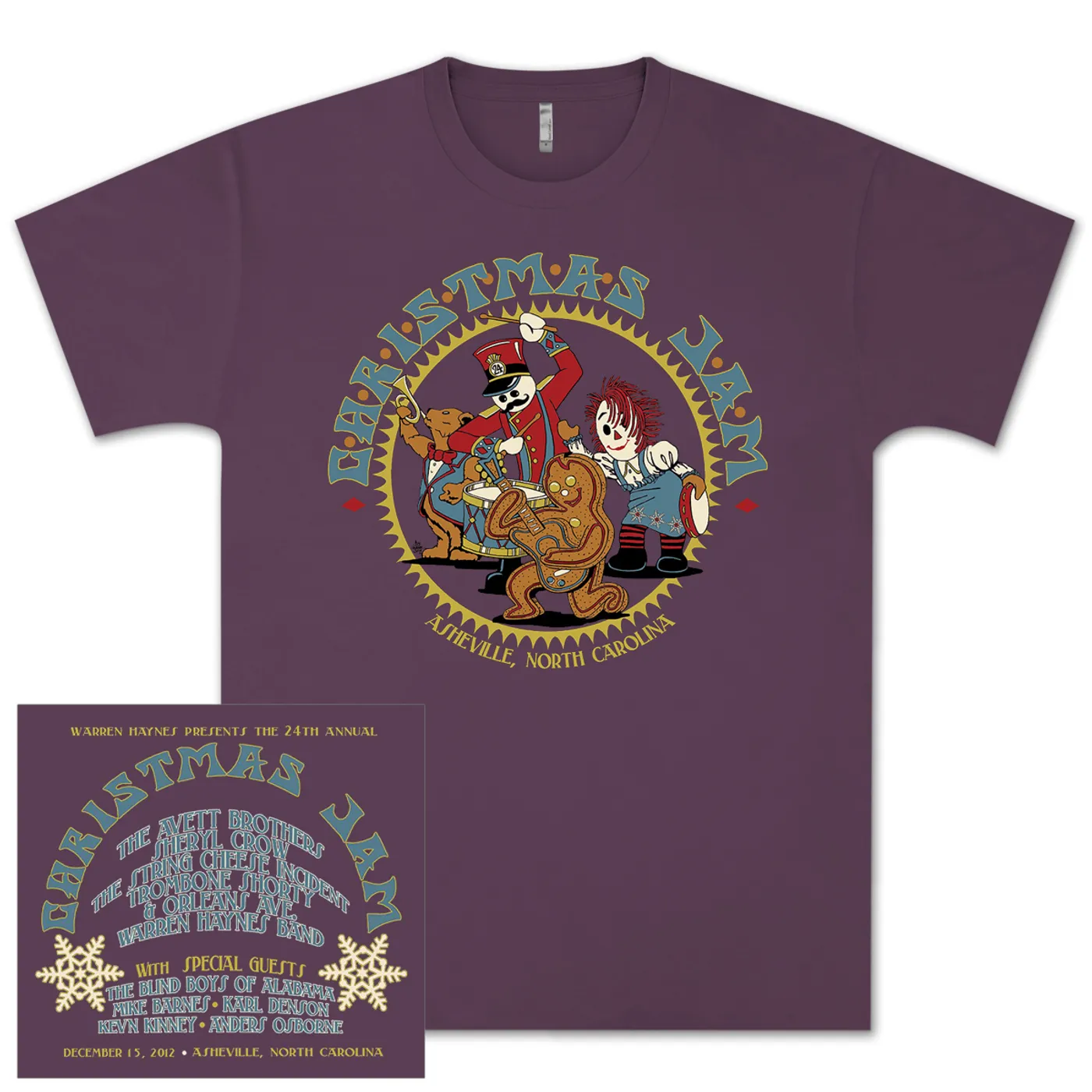 Gov't Mule Warren Haynes 2012 Xmas Jam "Rockin' Toys" Shirt
