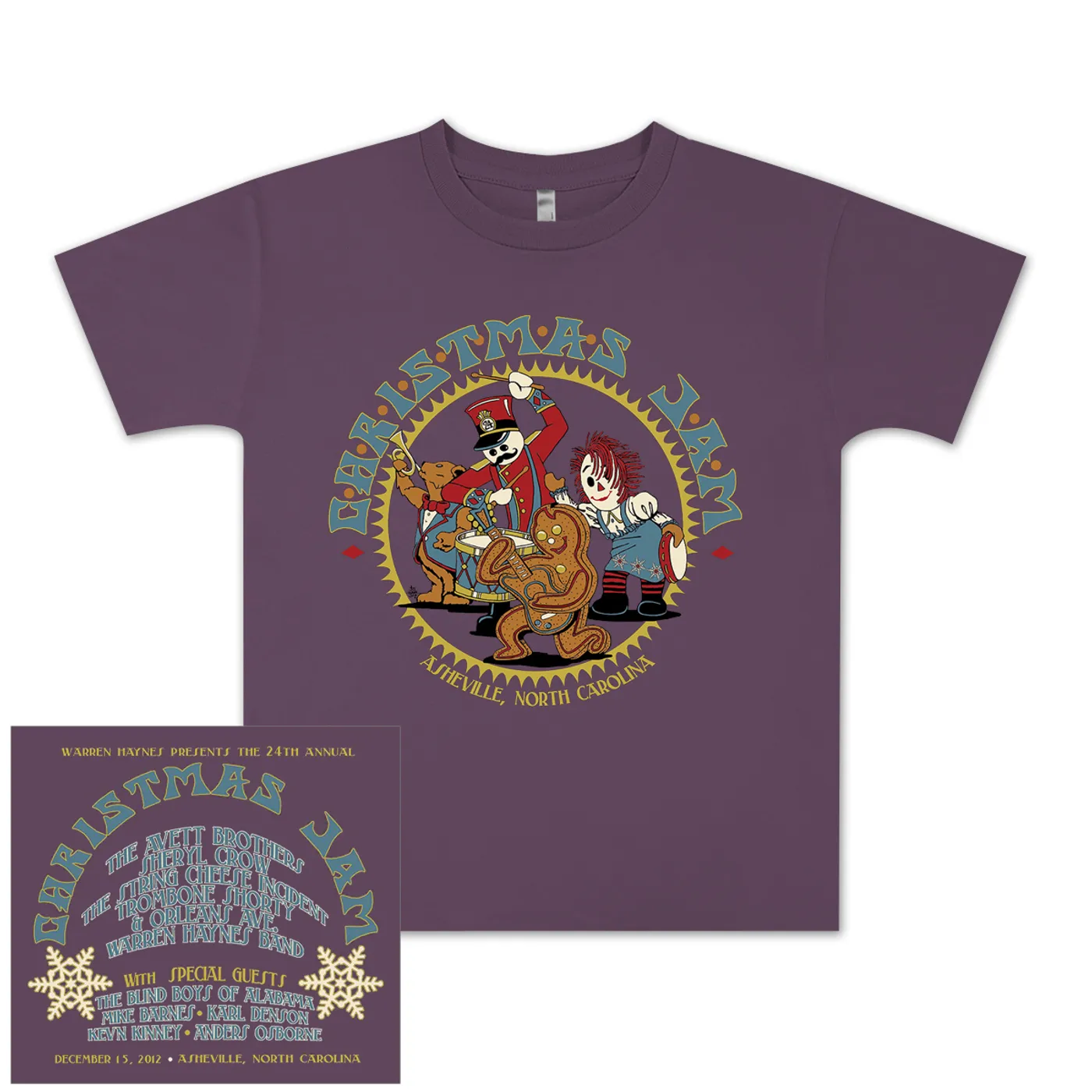 Gov't Mule Warren Haynes 2012 Xmas Jam "Rockin' Toys" Youth Shirt.