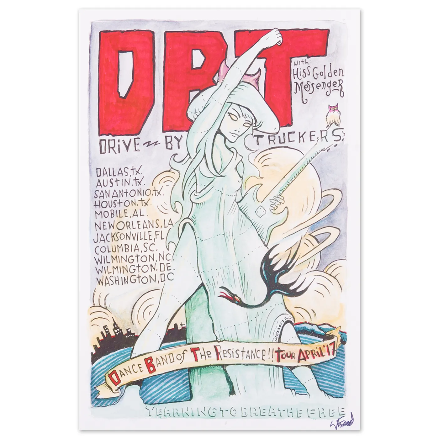 Drive-By Truckers Dance Band of the Resistance April ’17 Tour Posters