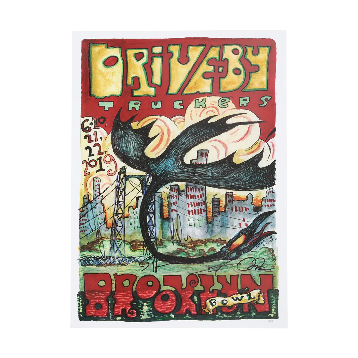Drive-By Truckers Brooklyn Bowl June 20-22 2019 Signed Poster