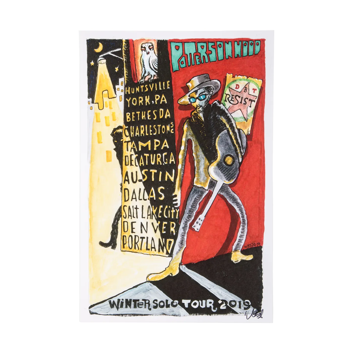 Drive-By Truckers Patterson Hood Winter 2019 Solo Tour Poster