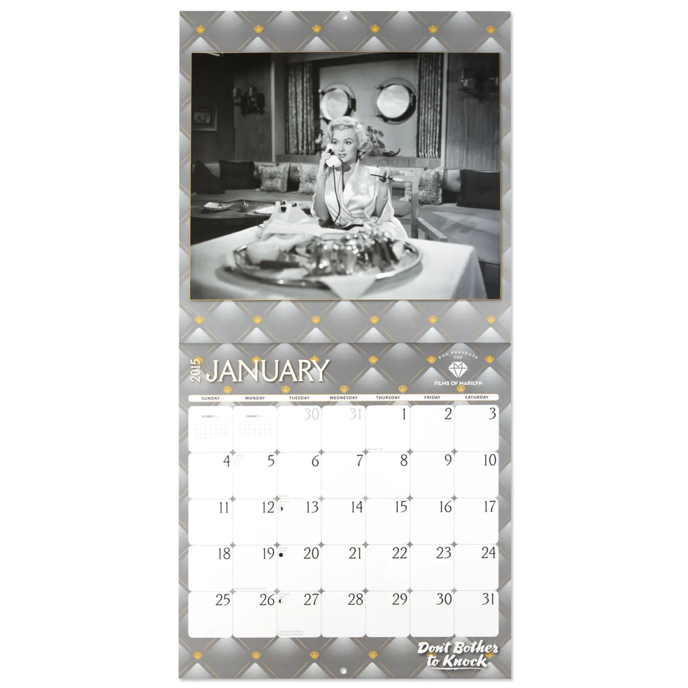 Marilyn Monroe Marilyn in the Movies 2015 Wall Calendar