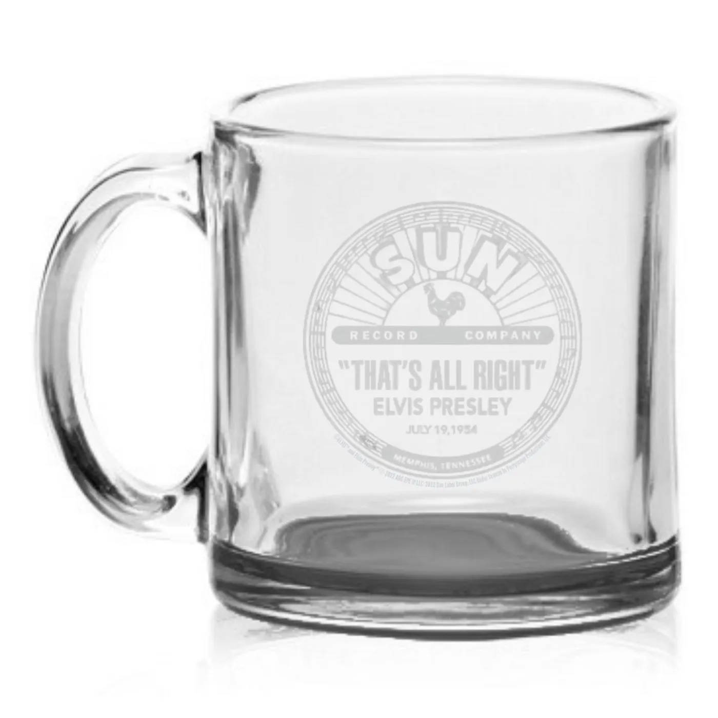 Elvis Presley That's All Right Label Laser Engraved Glass Mug