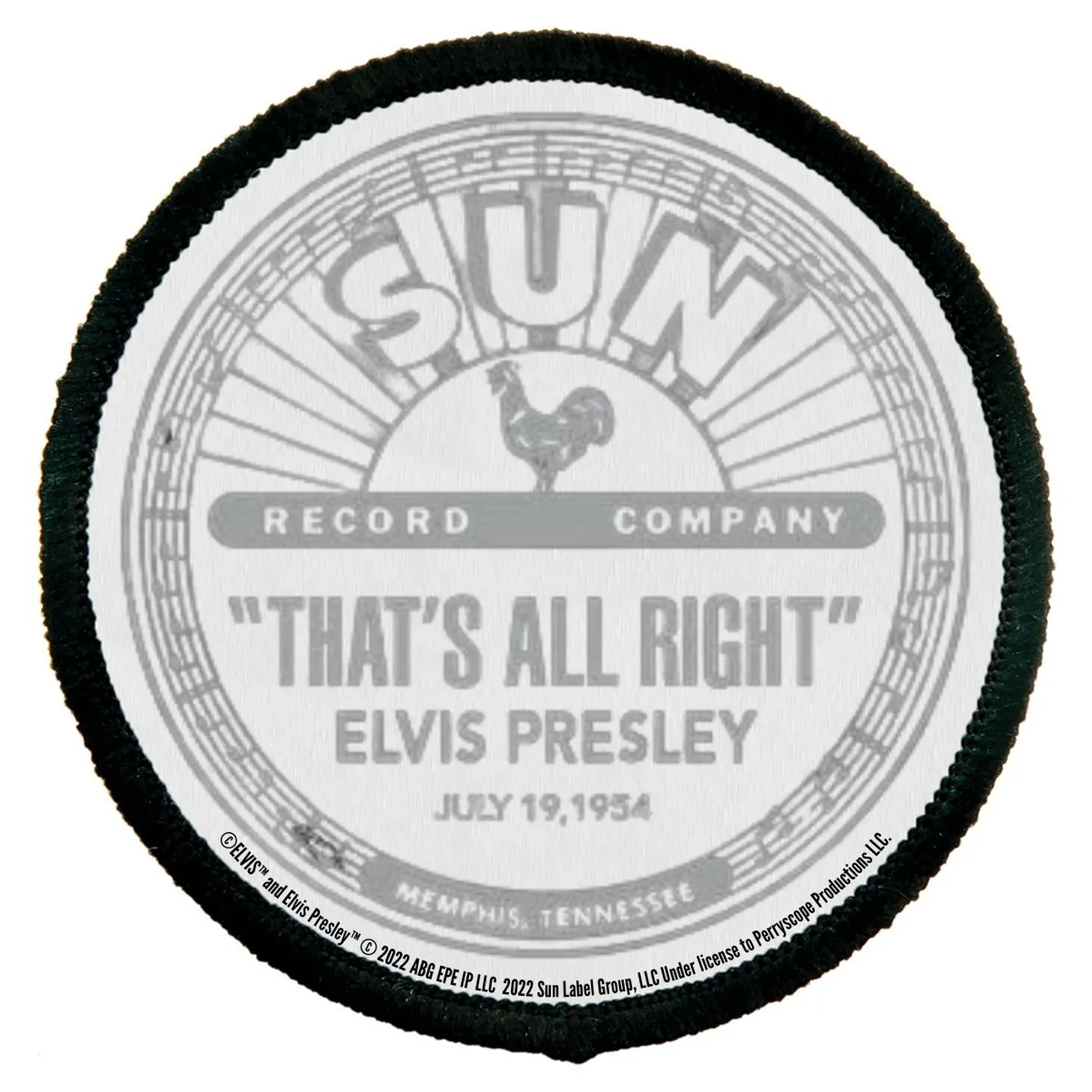 Elvis Presley That's All Right Label Round Patch