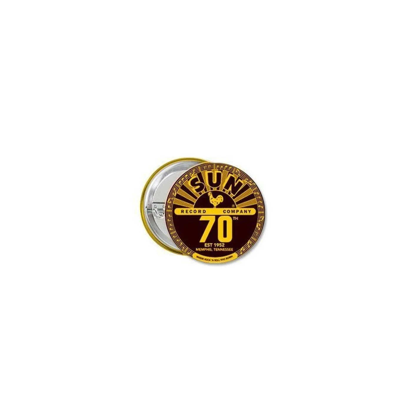 Sun Records 70th Anniversary Classic Brown 1.25in Button