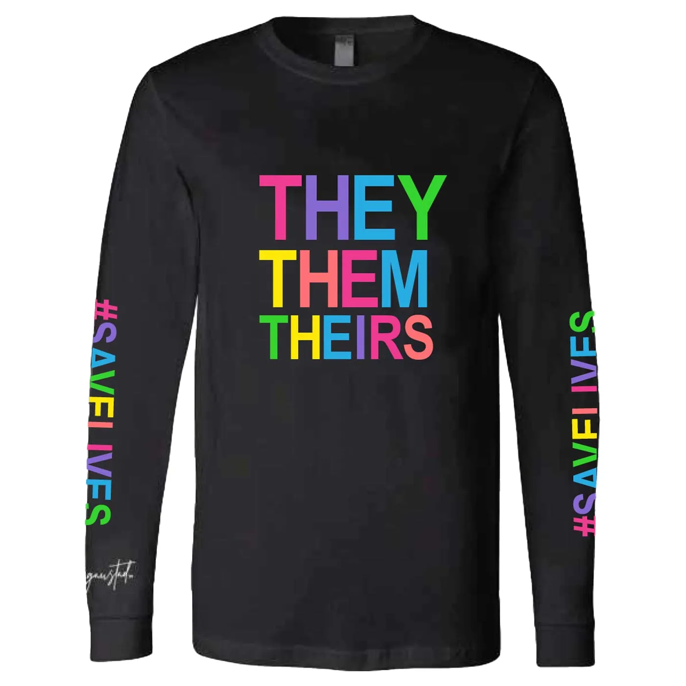 Gaustad They Them Theirs Long Sleeve Tee